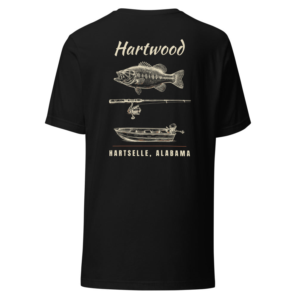 Hartwood Fishing Tee Bass - Black back