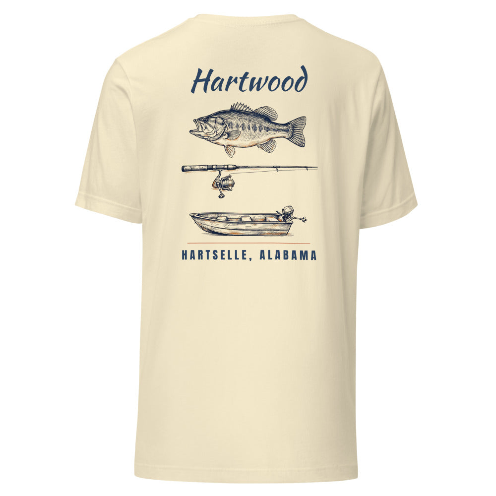 Hartwood Fishing Tee Bass - Natural back