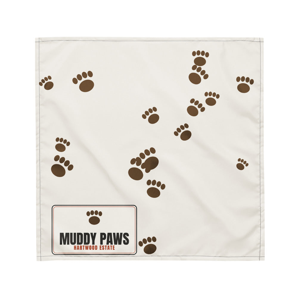 Muddy Paws Tie-On Bandana