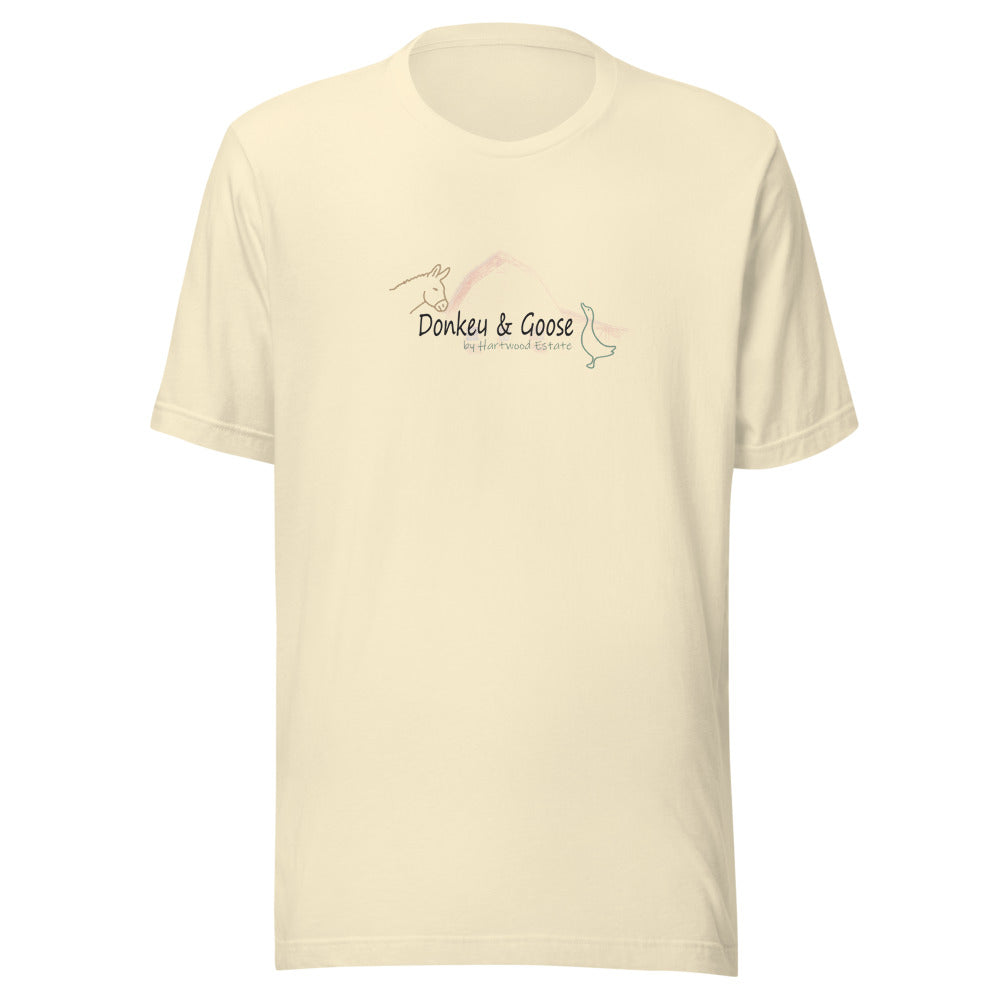 Donkey & Goose Classic Tee in Natural with fixed logo