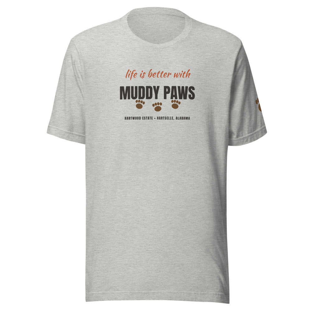 Muddy Paws Tee — Athletic Heather