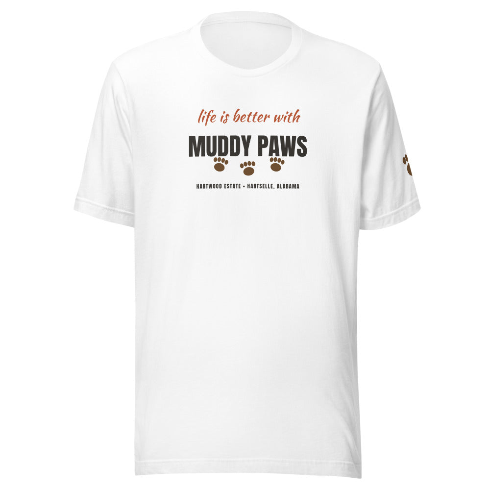 Muddy Paws Tee — White