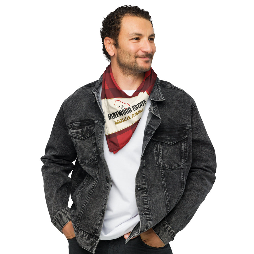 Hartwood Plaid Bandana — Tie-On, worn