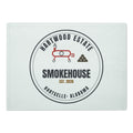 Hartwood Smokehouse Glass Cutting Board 11x15 with dark badge