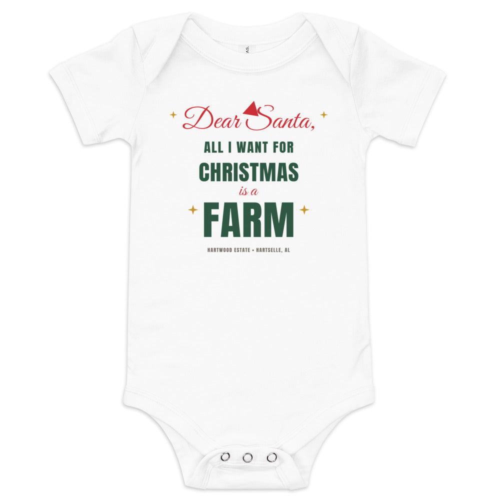 Dear Santa Farm Baby Bodysuit