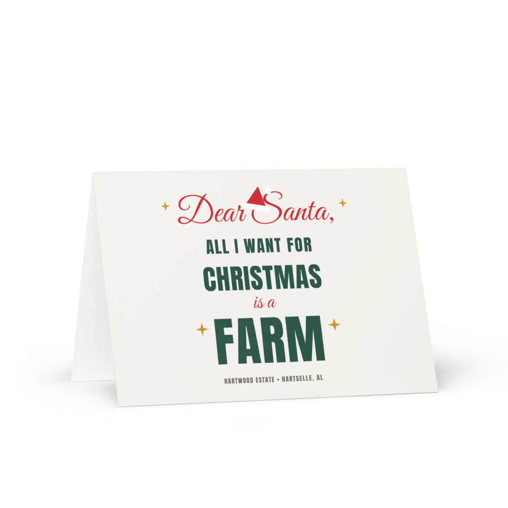 Dear Santa Christmas card front