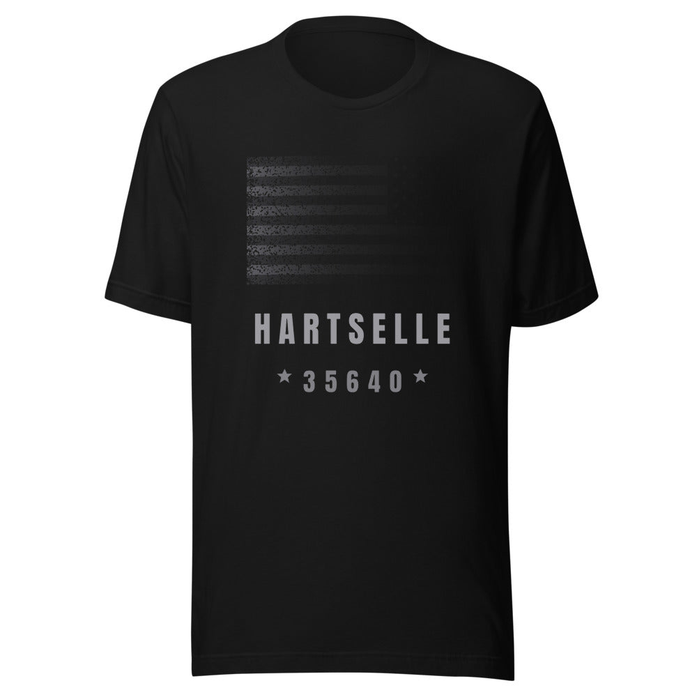 Hartselle Flag Tee front — wide flag, original direction