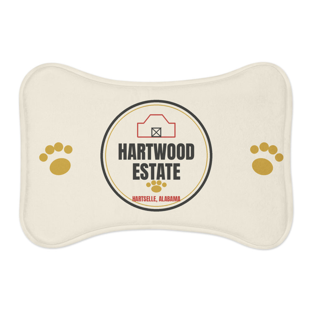 Hartwood Pet Feeding Mat — bone shape, small