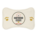Hartwood Pet Feeding Mat — bone shape, small