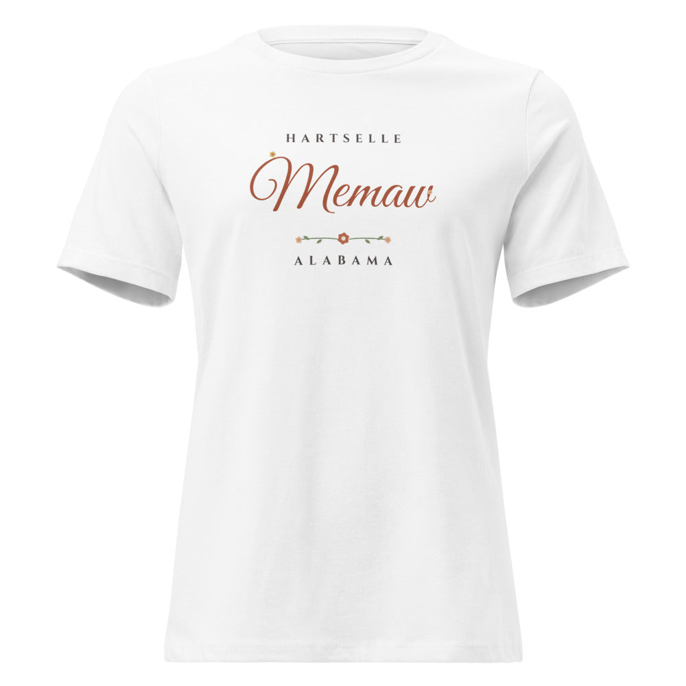 Hartselle Memaw Tee — HARTSELLE / Memaw script / ALABAMA feminine design