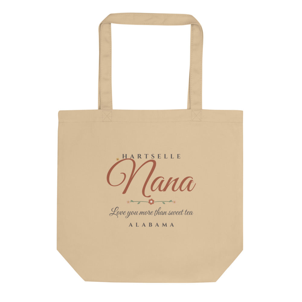 Hartselle Nana Tote Bag — Nana script, Love you more than sweet tea