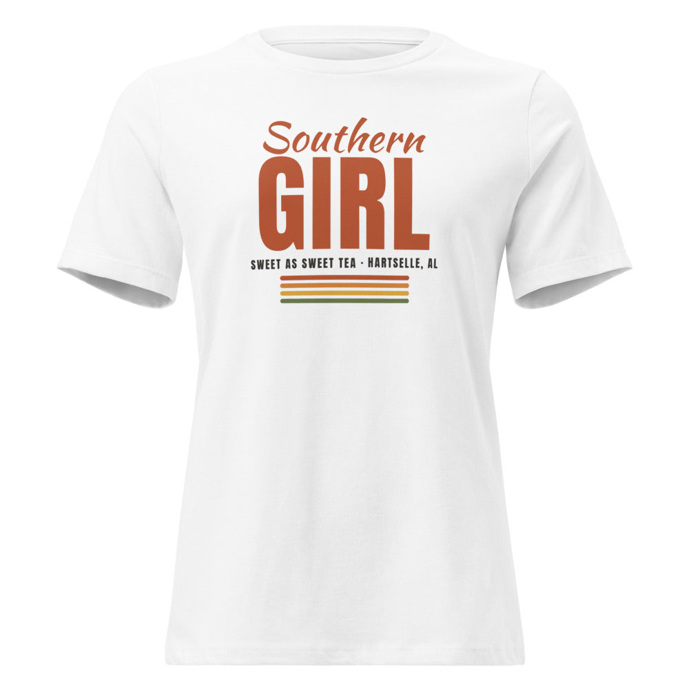 Southern Girl women's relaxed tee in White