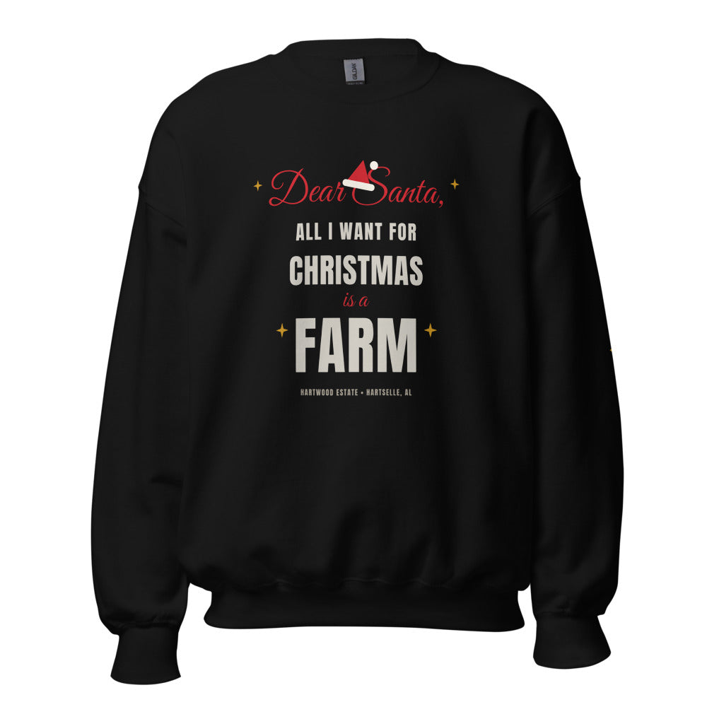 Dear Santa Farm Sweatshirt Classic Fit - Black, lowered design