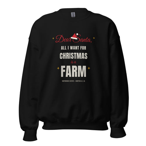 Dear Santa Farm Sweatshirt Classic Fit - Black, lowered design