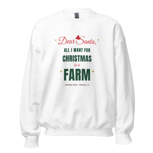 Dear Santa Farm Sweatshirt Classic Fit - White, lowered design