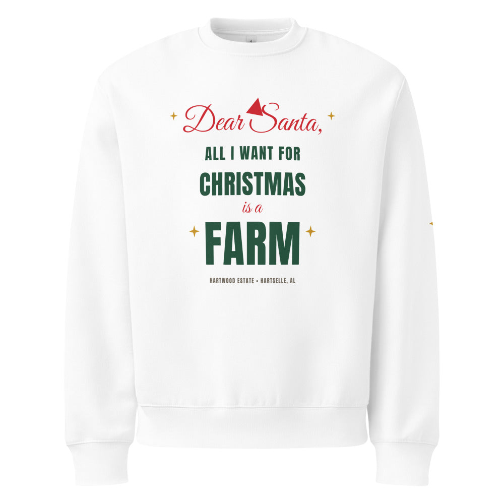Dear Santa Farm Sweatshirt Oversized - White, lowered design