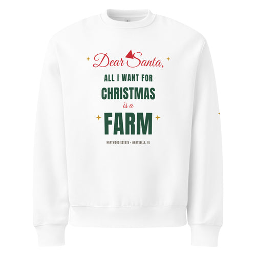 Dear Santa Farm Sweatshirt Oversized - White, lowered design