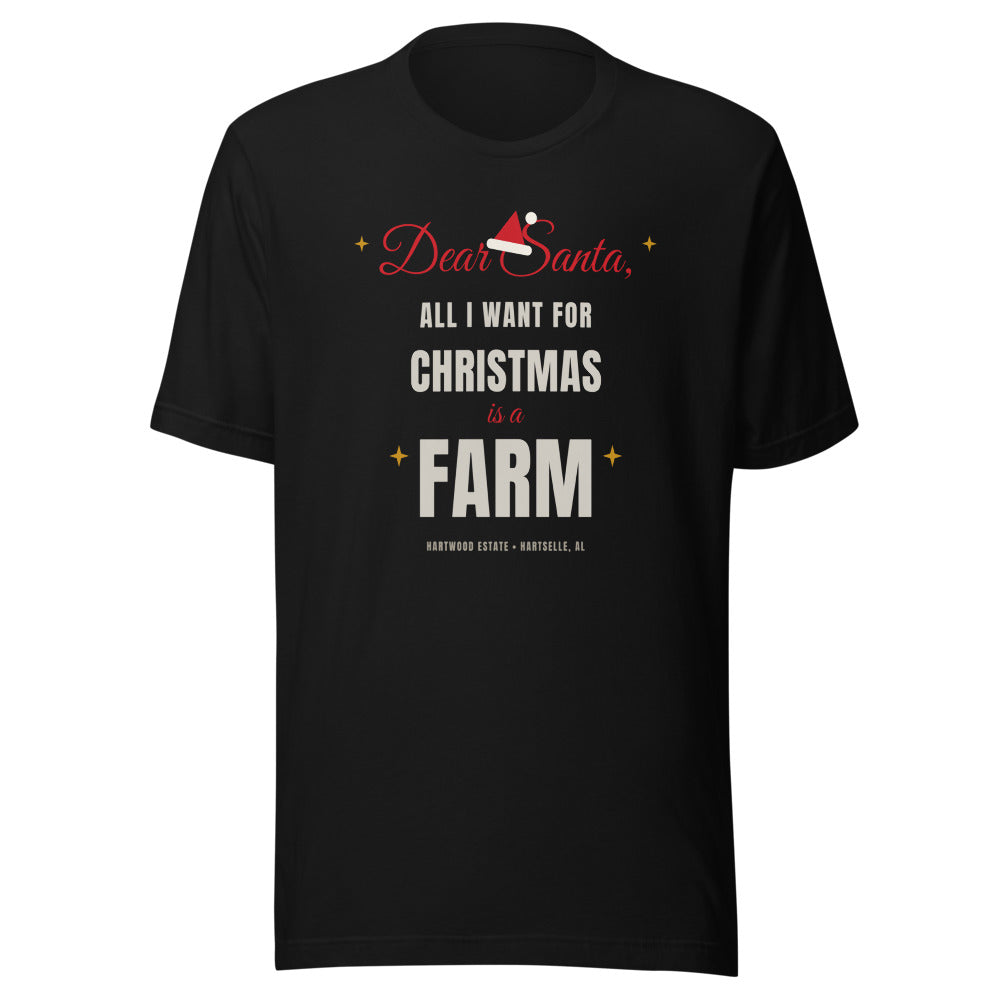 Dear Santa Farm Tee - Black
