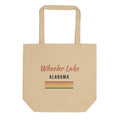 Wheeler Lake tote bag in Oyster - typographic design