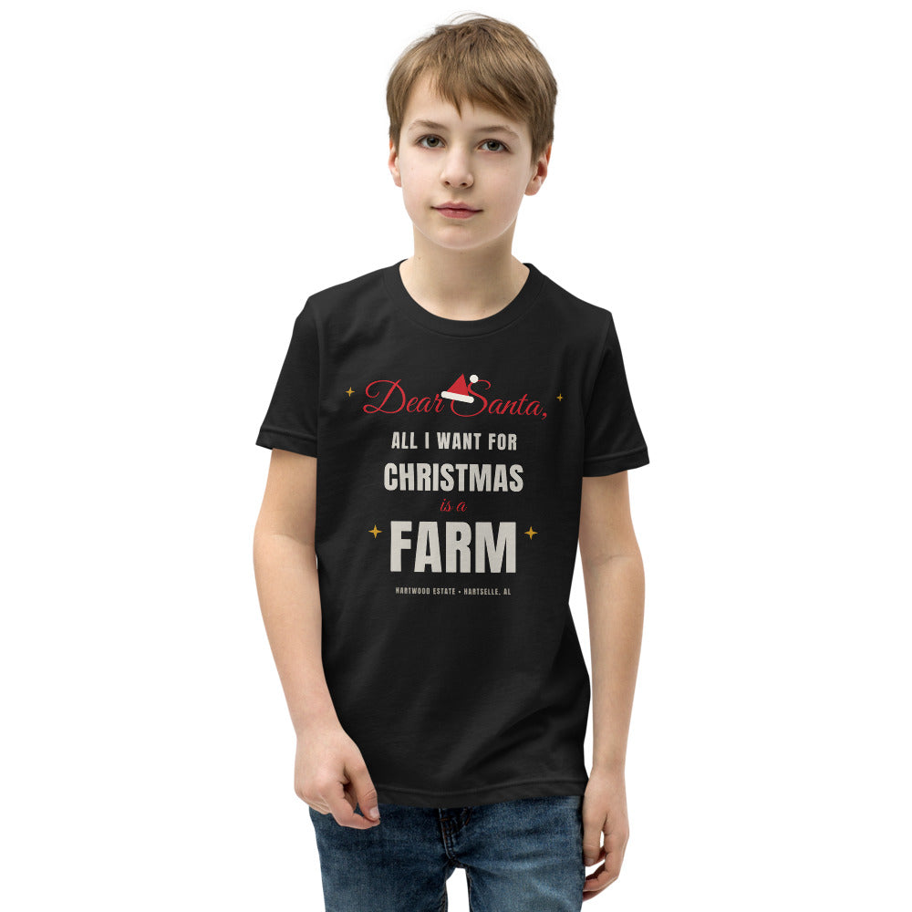Dear Santa Farm Youth Tee - Black