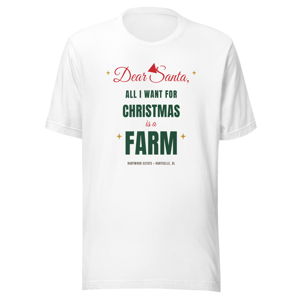Dear Santa Farm Tee - White